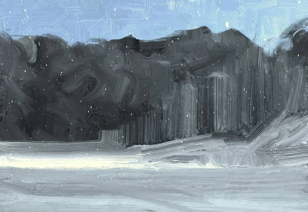 Zimní Krajina Horách — Stock fotografie