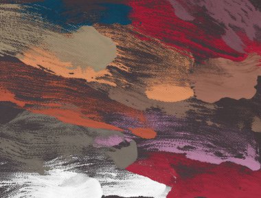 El yapımı tuvale yağlı boya. Soyut sanat dokusu. Renkli doku. Modern sanat eserleri. Yağlı boya darbeleri. Fırça darbeleri. Modern sanat. Çağdaş sanat. Sanatsal tuval.   