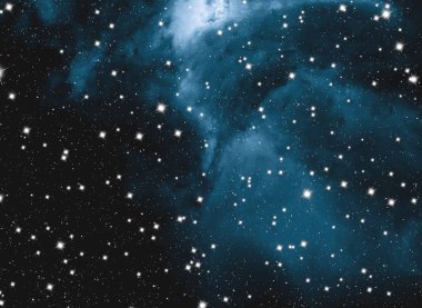 Derin uzay yıldız alanı. Evren yıldızlarla ve gazla dolu. çok uzak bir evren çizimi.