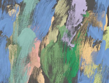 El yapımı tuvale yağlı boya. Soyut sanat dokusu. Renkli doku. Modern sanat eserleri. Yağlı boya darbeleri. Fırça darbeleri. Modern sanat. Çağdaş sanat. Sanatsal tuval.   