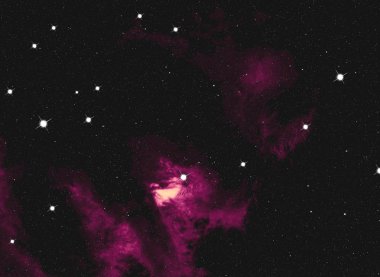 Derin uzay yıldız alanı. Evren yıldızlarla ve gazla dolu. çok uzak bir evren çizimi.