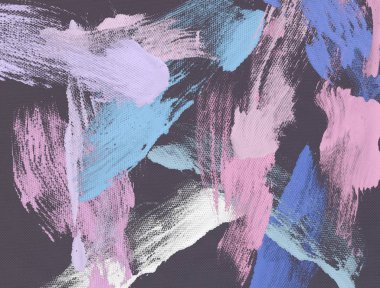 El yapımı tuvale yağlı boya. Soyut sanat dokusu. Renkli doku. Modern sanat eserleri. Yağlı boya darbeleri. Fırça darbeleri. Modern sanat. Çağdaş sanat. Sanatsal tuval.   