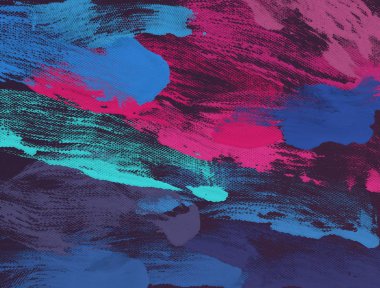 El yapımı tuvale yağlı boya. Soyut sanat dokusu. Renkli doku. Modern sanat eserleri. Yağlı boya darbeleri. Fırça darbeleri. Modern sanat. Çağdaş sanat. Sanatsal tuval.  