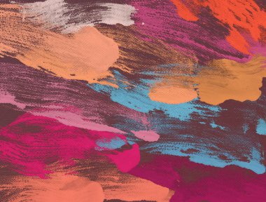 El yapımı tuvale yağlı boya. Soyut sanat dokusu. Renkli doku. Modern sanat eserleri. Yağlı boya darbeleri. Fırça darbeleri. Modern sanat. Çağdaş sanat. Sanatsal tuval.      