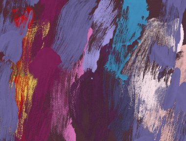 El yapımı tuvale yağlı boya. Soyut sanat dokusu. Renkli doku. Modern sanat eserleri. Yağlı boya darbeleri. Fırça darbeleri. Modern sanat. Çağdaş sanat. Sanatsal tuval.  