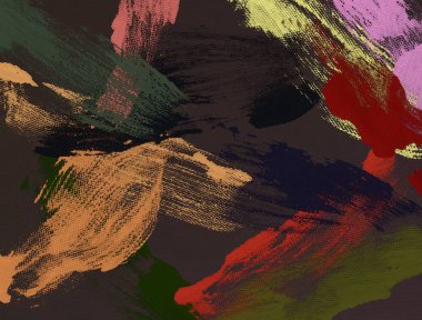 El yapımı tuvale yağlı boya. Soyut sanat dokusu. Renkli doku. Modern sanat eserleri. Yağlı boya darbeleri. Fırça darbeleri. Modern sanat. Çağdaş sanat. Sanatsal tuval.  