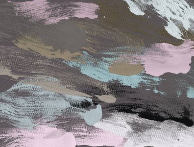 El yapımı tuvale yağlı boya. Soyut sanat dokusu. Renkli doku. Modern sanat eserleri. Yağlı boya darbeleri. Fırça darbeleri. Modern sanat. Çağdaş sanat. Sanatsal tuval.   