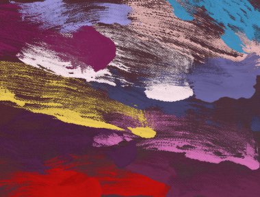 El yapımı tuvale yağlı boya. Soyut sanat dokusu. Renkli doku. Modern sanat eserleri. Yağlı boya darbeleri. Fırça darbeleri. Modern sanat. Çağdaş sanat. Sanatsal tuval.  