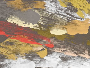 El yapımı tuvale yağlı boya. Soyut sanat dokusu. Renkli doku. Modern sanat eserleri. Yağlı boya darbeleri. Fırça darbeleri. Modern sanat. Çağdaş sanat. Sanatsal tuval.   