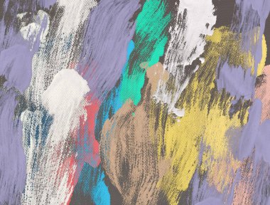 El yapımı tuvale yağlı boya. Soyut sanat dokusu. Renkli doku. Modern sanat eserleri. Yağlı boya darbeleri. Fırça darbeleri. Modern sanat. Çağdaş sanat. Sanatsal tuval.