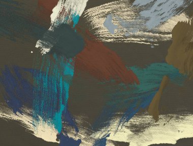 El yapımı tuvale yağlı boya. Soyut sanat dokusu. Renkli doku. Modern sanat eserleri. Yağlı boya darbeleri. Fırça darbeleri. Modern sanat. Çağdaş sanat. Sanatsal tuval.   