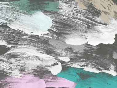 El yapımı tuvale yağlı boya. Soyut sanat dokusu. Renkli doku. Modern sanat eserleri. Yağlı boya darbeleri. Fırça darbeleri. Modern sanat. Çağdaş sanat. Sanatsal tuval.   