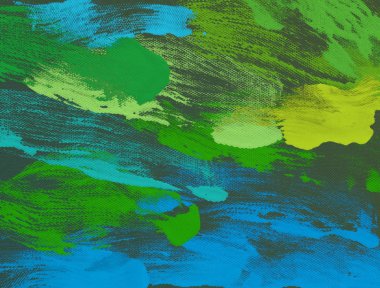 El yapımı tuvale yağlı boya. Soyut sanat dokusu. Renkli doku. Modern sanat eserleri. Yağlı boya darbeleri. Fırça darbeleri. Modern sanat. Çağdaş sanat. Sanatsal tuval.   