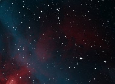 Derin uzay yıldız alanı. Evren yıldızlarla ve gazla dolu. çok uzak bir evren çizimi.