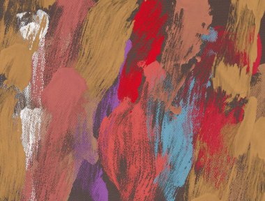 Tuval üzerine yağlıboya. Renkli doku. Fırça darbeleri. 