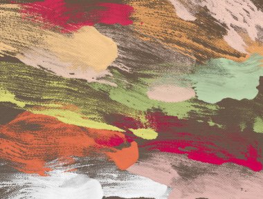 El yapımı tuvale yağlı boya. Soyut sanat dokusu. Renkli doku. Modern sanat eserleri. Yağlı boya darbeleri. Fırça darbeleri. Modern sanat. Çağdaş sanat. Sanatsal tuval.  