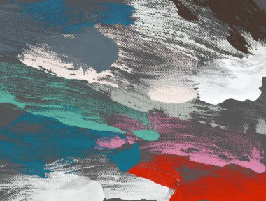 El yapımı tuvale yağlı boya. Soyut sanat dokusu. Renkli doku. Modern sanat eserleri. Yağlı boya darbeleri. Fırça darbeleri. Modern sanat. Çağdaş sanat. Sanatsal tuval.   