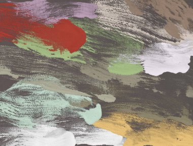 El yapımı tuvale yağlı boya. Soyut sanat dokusu. Renkli doku. Modern sanat eserleri. Yağlı boya darbeleri. Fırça darbeleri. Modern sanat. Çağdaş sanat. Sanatsal tuval.   