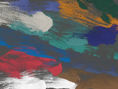 El yapımı tuvale yağlı boya. Soyut sanat dokusu. Renkli doku. Modern sanat eserleri. Yağlı boya darbeleri. Fırça darbeleri. Modern sanat. Çağdaş sanat. Sanatsal tuval.   