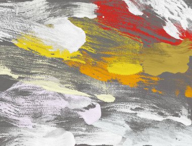 El yapımı tuvale yağlı boya. Soyut sanat dokusu. Renkli doku. Modern sanat eserleri. Yağlı boya darbeleri. Fırça darbeleri. Modern sanat. Çağdaş sanat. Sanatsal tuval.   