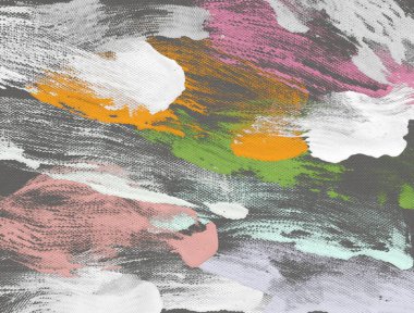 Tuval el yapımı yağlıboya. Renkli doku.