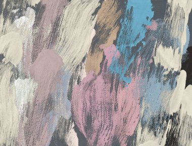 El yapımı tuvale yağlı boya. Soyut sanat dokusu. Renkli doku. Modern sanat eserleri. Yağlı boya darbeleri. Fırça darbeleri. Modern sanat. Çağdaş sanat. Sanatsal tuval.   