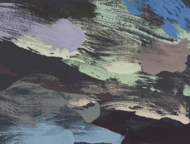 El yapımı tuvale yağlı boya. Soyut sanat dokusu. Renkli doku. Modern sanat eserleri. Yağlı boya darbeleri. Fırça darbeleri. Modern sanat. Çağdaş sanat. Sanatsal tuval.  