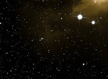 Derin uzay yıldız alanı. Evren yıldızlarla ve gazla dolu. çok uzak bir evren çizimi.