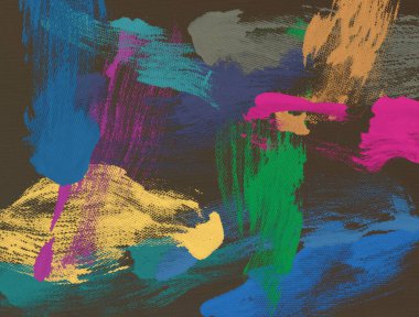 El yapımı tuvale yağlı boya. Soyut sanat dokusu. Renkli doku. Modern sanat eserleri. Yağlı boya darbeleri. Fırça darbeleri. Modern sanat. Çağdaş sanat. Sanatsal tuval.      