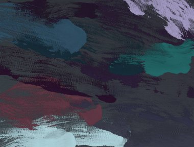 El yapımı tuvale yağlı boya. Soyut sanat dokusu. Renkli doku. Modern sanat eserleri. Yağlı boya darbeleri. Fırça darbeleri. Modern sanat. Çağdaş sanat. Sanatsal tuval.   