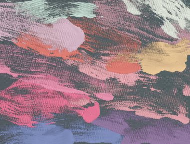 El yapımı tuvale yağlı boya. Soyut sanat dokusu. Renkli doku. Modern sanat eserleri. Yağlı boya darbeleri. Fırça darbeleri. Modern sanat. Çağdaş sanat. Sanatsal tuval.   