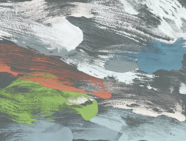 El yapımı tuvale yağlı boya. Soyut sanat dokusu. Renkli doku. Modern sanat eserleri. Yağlı boya darbeleri. Fırça darbeleri. Modern sanat. Çağdaş sanat. Sanatsal tuval.   