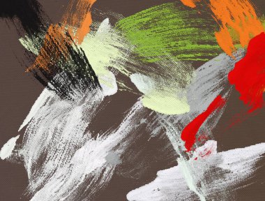 El yapımı tuvale yağlı boya. Soyut sanat dokusu. Renkli doku. Modern sanat eserleri. Yağlı boya darbeleri. Fırça darbeleri. Modern sanat. Çağdaş sanat. Sanatsal tuval.  