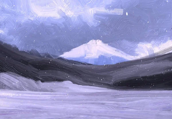 Dağlarda Kış Manzarası — Stok fotoğraf