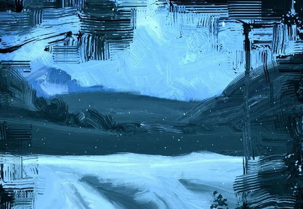 Озеро Зимой — стоковое фото