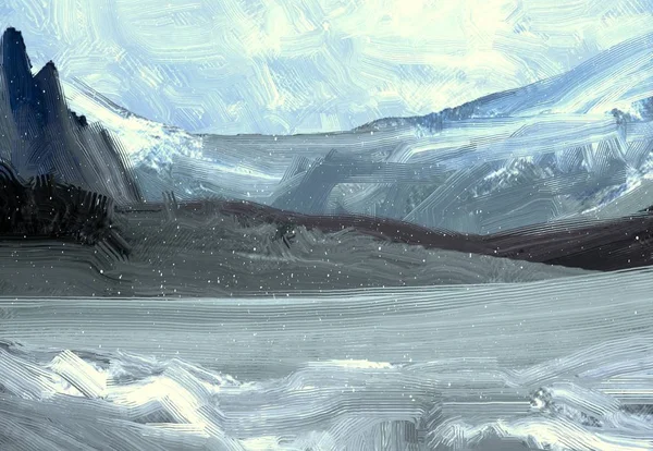 Snow Mountains Winter Landscape — Stock Photo, Image