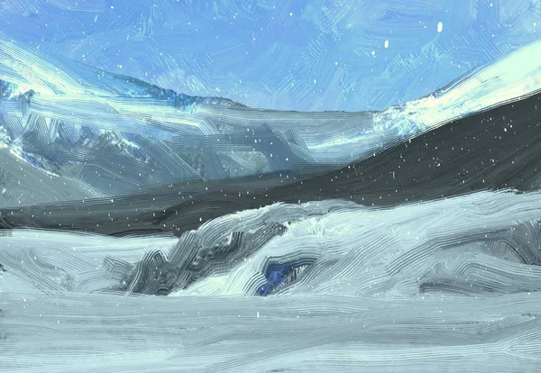 Zimowy Krajobraz Górach — Zdjęcie stockowe