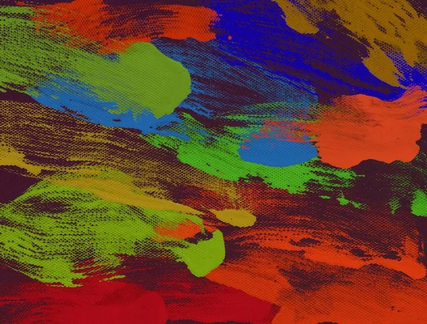 El yapımı tuvale yağlı boya. Soyut sanat dokusu. Renkli doku. Modern sanat eserleri. Yağlı boya darbeleri. Fırça darbeleri. Modern sanat. Çağdaş sanat. Sanatsal tuval.   