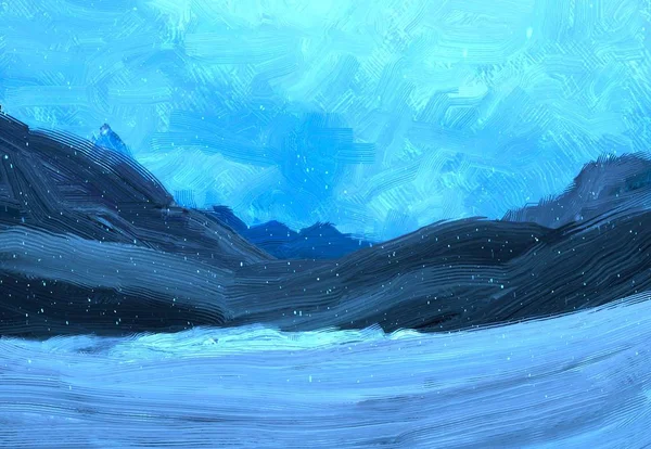 Блакитне Небо Горах — стокове фото