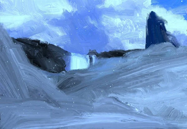 winter landscape in the mountains 