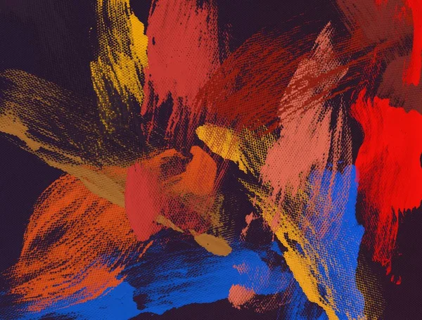 Картина Маслом Холсте Ручной Работы Цветная Текстура — стоковое фото
