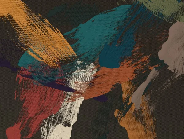 Картина Маслом Холсте Ручной Работы Абстрактная Художественная Фактура Цветная Текстура — стоковое фото