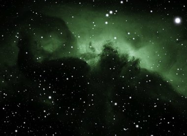 Derin uzay yıldız alanı. Evren yıldızlarla ve gazla dolu. çok uzak bir evren çizimi.