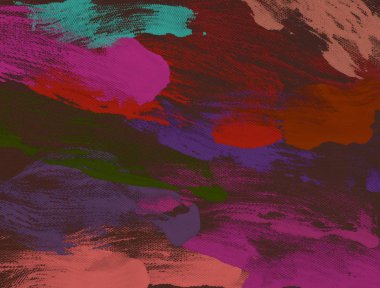 El yapımı tuvale yağlı boya. Soyut sanat dokusu. Renkli doku. Modern sanat eserleri. Yağlı boya darbeleri. Fırça darbeleri. Modern sanat. Çağdaş sanat. Sanatsal tuval.   