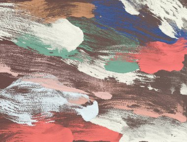 El yapımı tuvale yağlı boya. Soyut sanat dokusu. Renkli doku. Modern sanat eserleri. Yağlı boya darbeleri. Fırça darbeleri. Modern sanat. Çağdaş sanat. Sanatsal tuval.   