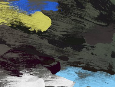 El yapımı tuvale yağlı boya. Soyut sanat dokusu. Renkli doku. Modern sanat eserleri. Yağlı boya darbeleri. Fırça darbeleri. Modern sanat. Çağdaş sanat. Sanatsal tuval.   