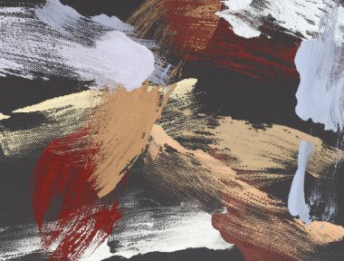 El yapımı tuvale yağlı boya. Soyut sanat dokusu. Renkli doku. Modern sanat eserleri. Yağlı boya darbeleri. Fırça darbeleri. Modern sanat. Çağdaş sanat. Sanatsal tuval.   