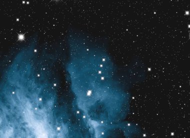 Derin uzay yıldız alanı. Evren yıldızlarla ve gazla dolu. çok uzak bir evren çizimi.