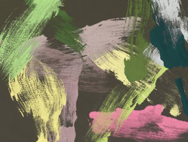 El yapımı tuvale yağlı boya. Soyut sanat dokusu. Renkli doku. Modern sanat eserleri. Yağlı boya darbeleri. Fırça darbeleri. Modern sanat. Çağdaş sanat. Sanatsal tuval.   