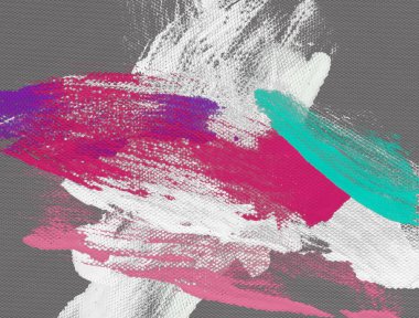 El yapımı tuvale yağlı boya. Soyut sanat dokusu. Renkli doku. Modern sanat eserleri. Yağlı boya darbeleri. Fırça darbeleri. Modern sanat. Çağdaş sanat. Sanatsal tuval.   